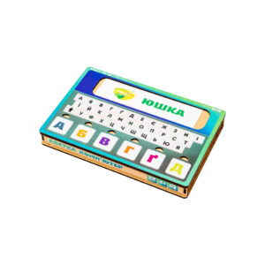 Дерев'яна іграшка-сортер "Абетка комп'ютер" Puz-73913, 32 карточки