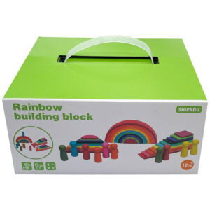 Дитяча дерев'яна іграшка сортер 4 в 1 "Веселка" C15016