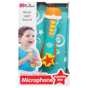 Дитячий іграшковий мікрофон 34564AB(Turquoise) звук, музика, регулятор гучності