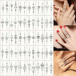 Набір дитячих тимчасових тату "Чорні міні №2" black-tattoo-mini-set-2-3, 30 штук по 9,5*5,5 см