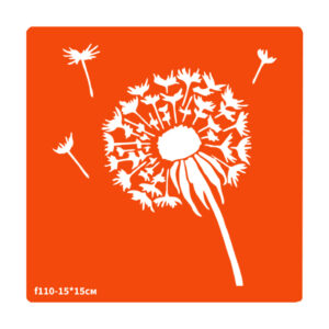 Трафарет для біо-тату Кульбаба f110-15*15см, розмір 15х15см