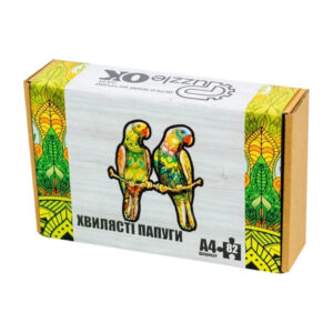 Фігурний дерев'яний пазл A4 Хвилясті папуги PuzA4-01212, 82 деталі