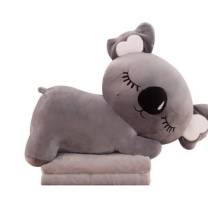 Дитяча м'яка іграшка "Коала" L1129(Grey) іграшка з пледом, розмір 50 см