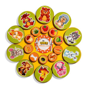 Дерев'яний дитячий сортер "Хто що їсть" (ПСД276) PSD276 на липучках