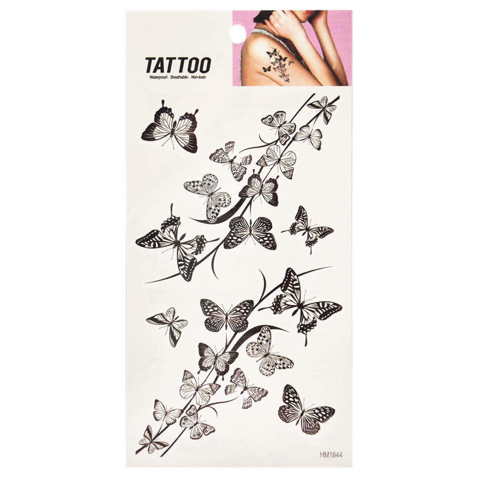 Тимчасове татуювання "Метелики на гілці Tattoo" 1020-HM1644