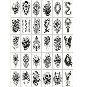 Набір дитячих тимчасових татуювань "Чорні міні №5" black-tattoo-mini-set-5-T