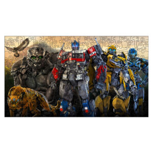 Фігурний пазл з дерева "Трансформери" PZ004-A3C-AC 180-250 деталей, розмір А3