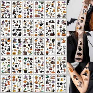 Набір дитячих тимчасових тату "Хелловін" kids-tatto-halloween-set-30