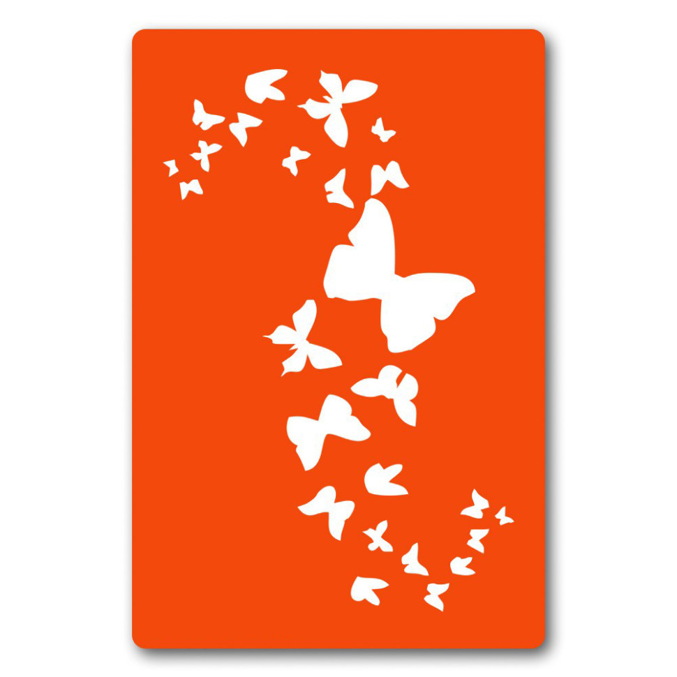 Трафарет для біо-тату Метелики bx002-15*20см, розмір 15х20 см