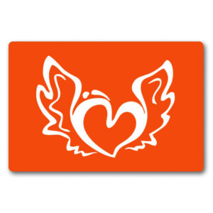 Трафарет для біо-тату Сердечко з крилами c114-15*20см, розмір 15х20 см