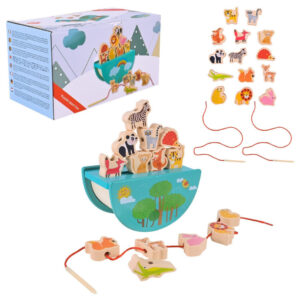 Дерев'яна іграшка Балансир-шнурівка 2 в 1 C9406