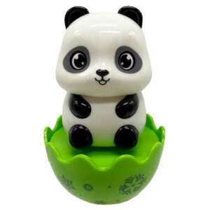 Дитяча неваляшка "Пандочка" 657-55(White-Black) 7,5 см, брязкальце