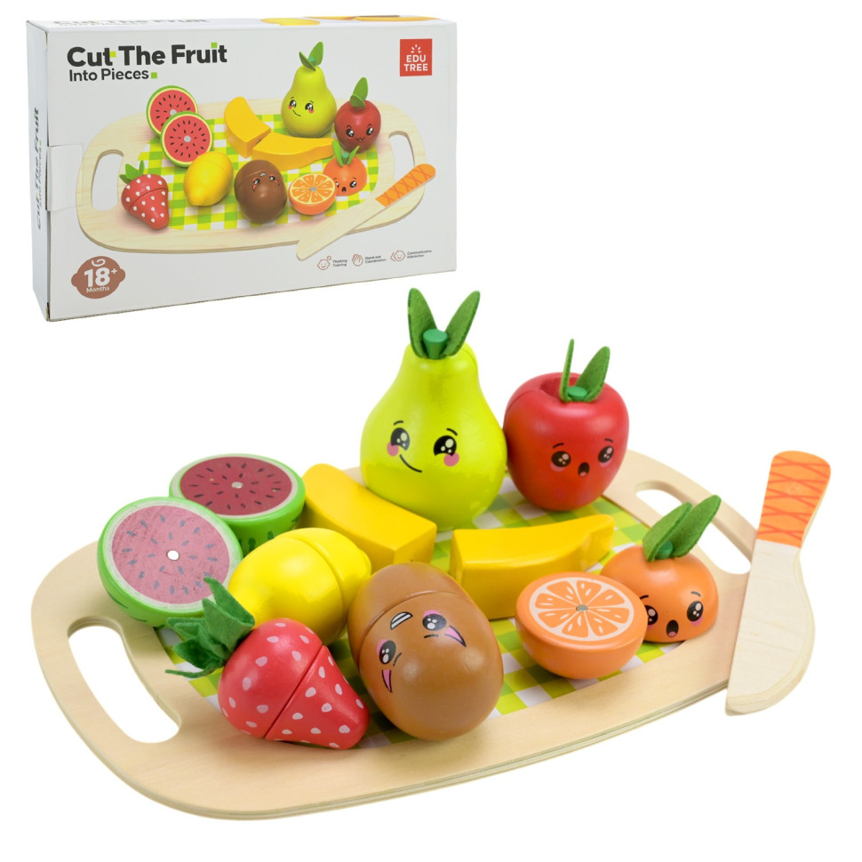 Дитяча дерев’яна іграшка "Фрукти" C9414 фрукти на магнітах, дощечка