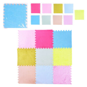 Дитячий килимок-пазл K9703 плюшевий 30x30x0,6 см 9 деталей