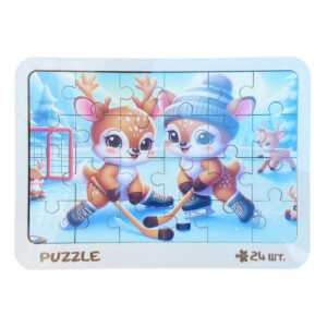 Новорічний пазл-вкладиш "Оленятка" 3240-19-005, 16х22 см