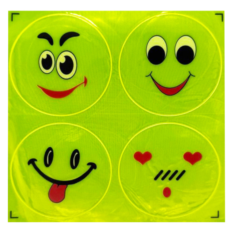 Наклейка світловідбиваюча "Смайл" 133SP-10, 4 штуки