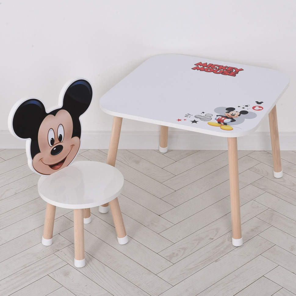 Дерев'яний дитячий столик M 502-8-3 зі стільчиком