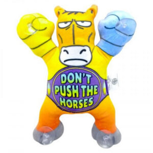 Дитяча м'яка іграшка "Кінь на липучках" DPTS-5(Yellow) розмір 22 см