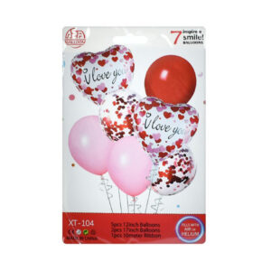 Повітряні кульки MK 5645-104 в наборі 7 штук, стрічка 10 метрів