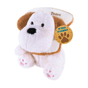 Дитяча м'яка іграшка "Песик" C46609 з тостом, розмір 24 см
