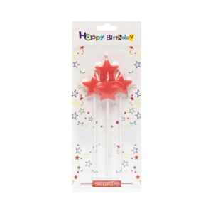 Набір свічок для торта "Зірочки" TL-1045(Red) червоний, 4 штуки