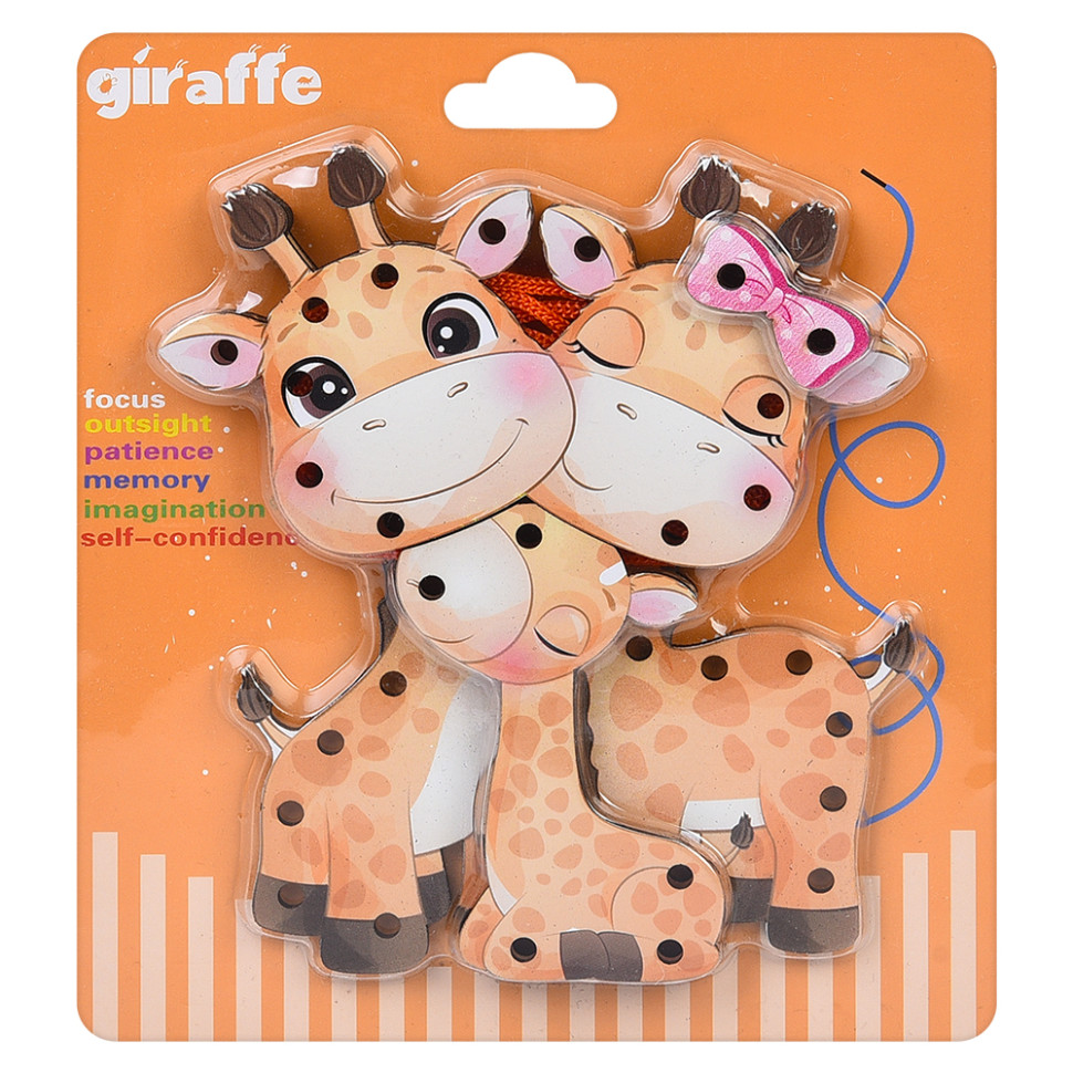 Дерев'яна іграшка-шнурівка "Жираф" MD 0769(Giraffe) від 3 років