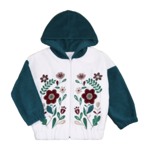 Куртка флісова з вишивкою "Квітка", Ізумрудний, 104 (4 роки)