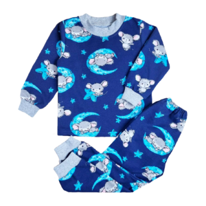 Піжама дитяча бавовняна з начосом, Синій, 98 (3 роки)