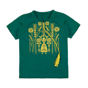 Футболка вишиванка дитяча "Оберіг", Ізумрудний, 86 (1.5 роки)