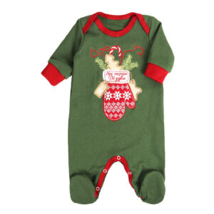 Новорічний комбінезон "Перше Різдво. Рукавичка", Зелений, 56 (від 0 міс)