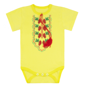Ясельний боді "Вишиванка 9", Жовтий, 62 (3 міс)