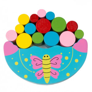 Дитяча іграшка балансир Божа корівка MD 1276 дерев'яна  Метелик