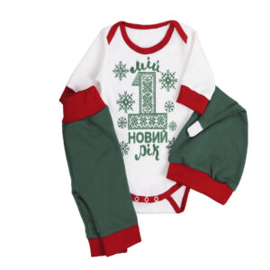 Комплект ясельний "Мій перший Новий Рік. Орнамент", Зелений, 62 (3 міс)