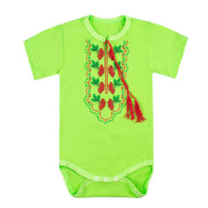 Ясельний боді "Вишиванка 9", Салатовий, 62 (3 міс)