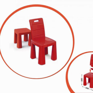Дитячий стілець-табурет 04690/1/2/3/4/5 висота табуретки 30 см червоний