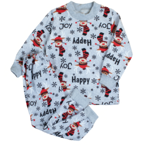 Піжама дитяча бавовняна з начосом, Сірий, 116 (6 років)