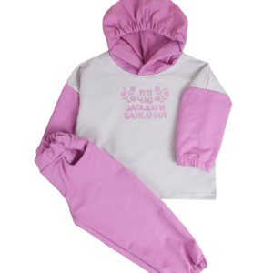 Дитячий костюм двунитка "11:11", Рожевий, 104 (4 роки)