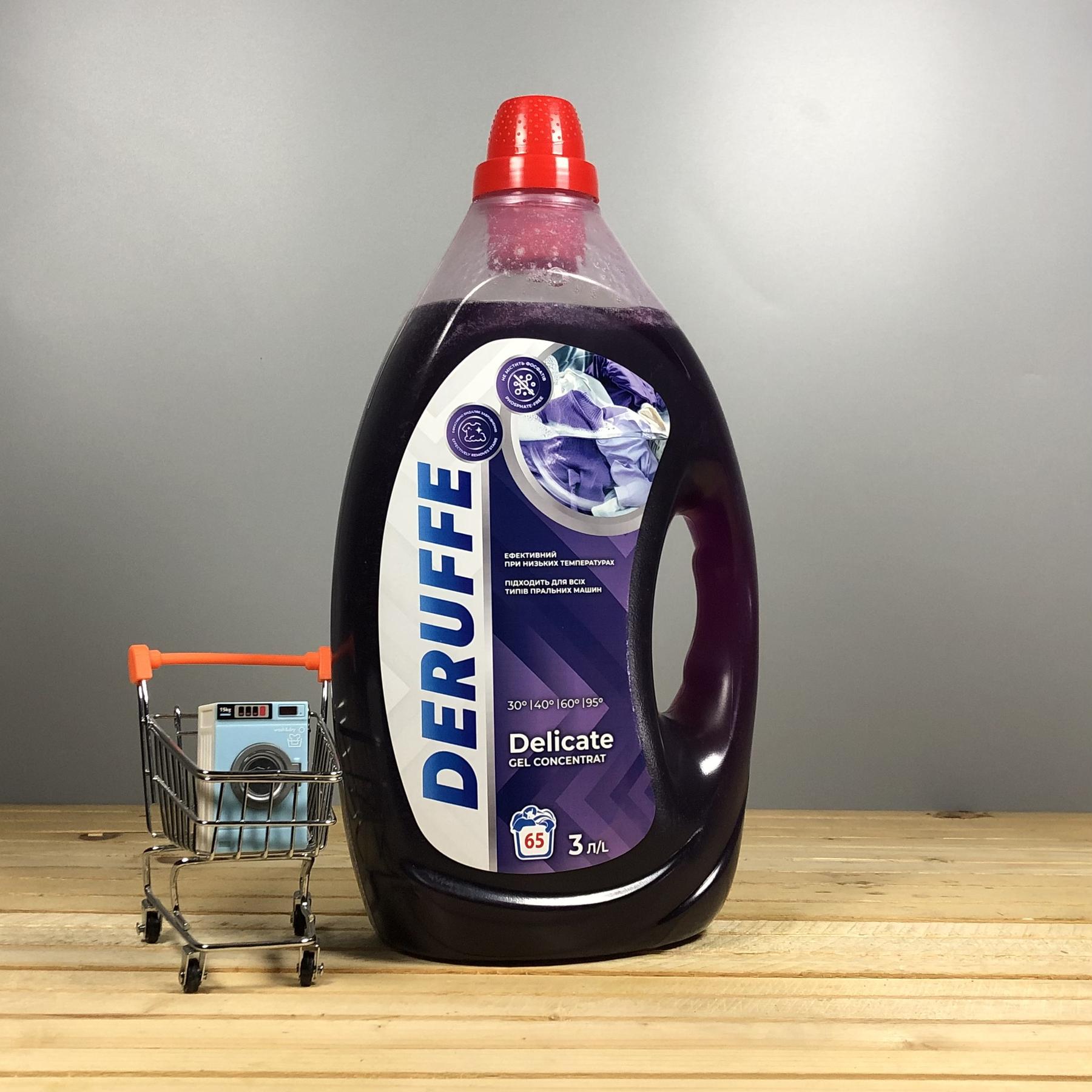 Гель для прання Deruffe Delicate Black - 3 л. 65 прань. Прозора.