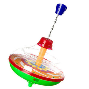 Дитяча іграшка Дзига заводна 850 в сітці, висота 13 см Зелений