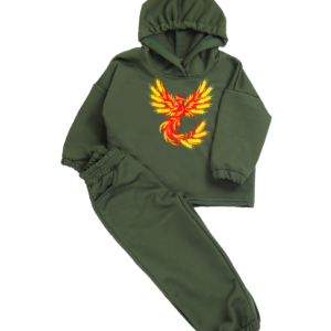 Костюм дитячий з вишивкою "Фенікс", Хакі, 86 (1.5 роки)