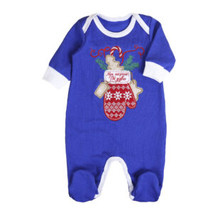 Новорічний комбінезон "Перше Різдво. Рукавичка", Синій, 56 (від 0 міс)