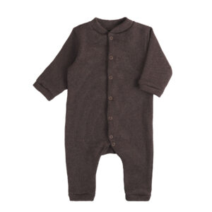 Бавовняний ясельний ромпер "Блейк" з начосом, Шоколад, 62 (3 міс)