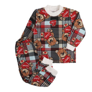 Дитяча піжама з начосом №9, Червоний, 92 (2 роки)