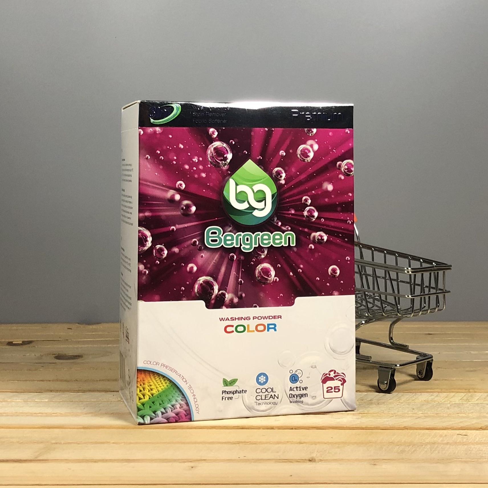 Сипучий порошок в картонній коробці Bergreen Premium Color - 1.3 кг.