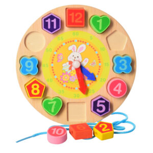 Рамка вкладиш Годинник Limo Toy MD 1270 зі шнурівкою, 18 см  Заяць