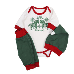 Ясельний комплект "Перше Різдво. Символ Року", Зелений, 62 (3 міс)