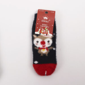 Шкарпетки новорічні дитячі норка, Синій, 12-24