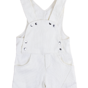 Вельветовий напівкомбінезон "На стилі", Молочний, 80 (1 рік)