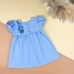 Сукня з подвійною вишивкою "Ясміна", Блакитний, 140 (10 років)