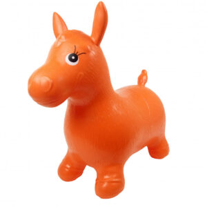 Дитячий стрибун-конячка MS0737 гумовий  Помаранчевий